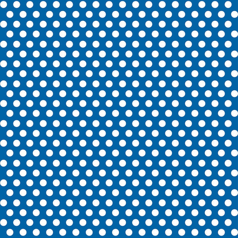 Royal Blue Dots Gift Wrap 30" x 5 ft