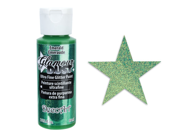 Glamour Dust Paint: 2oz Ultrafine Glitter Paint DGD01-DGD21 06 Emerald