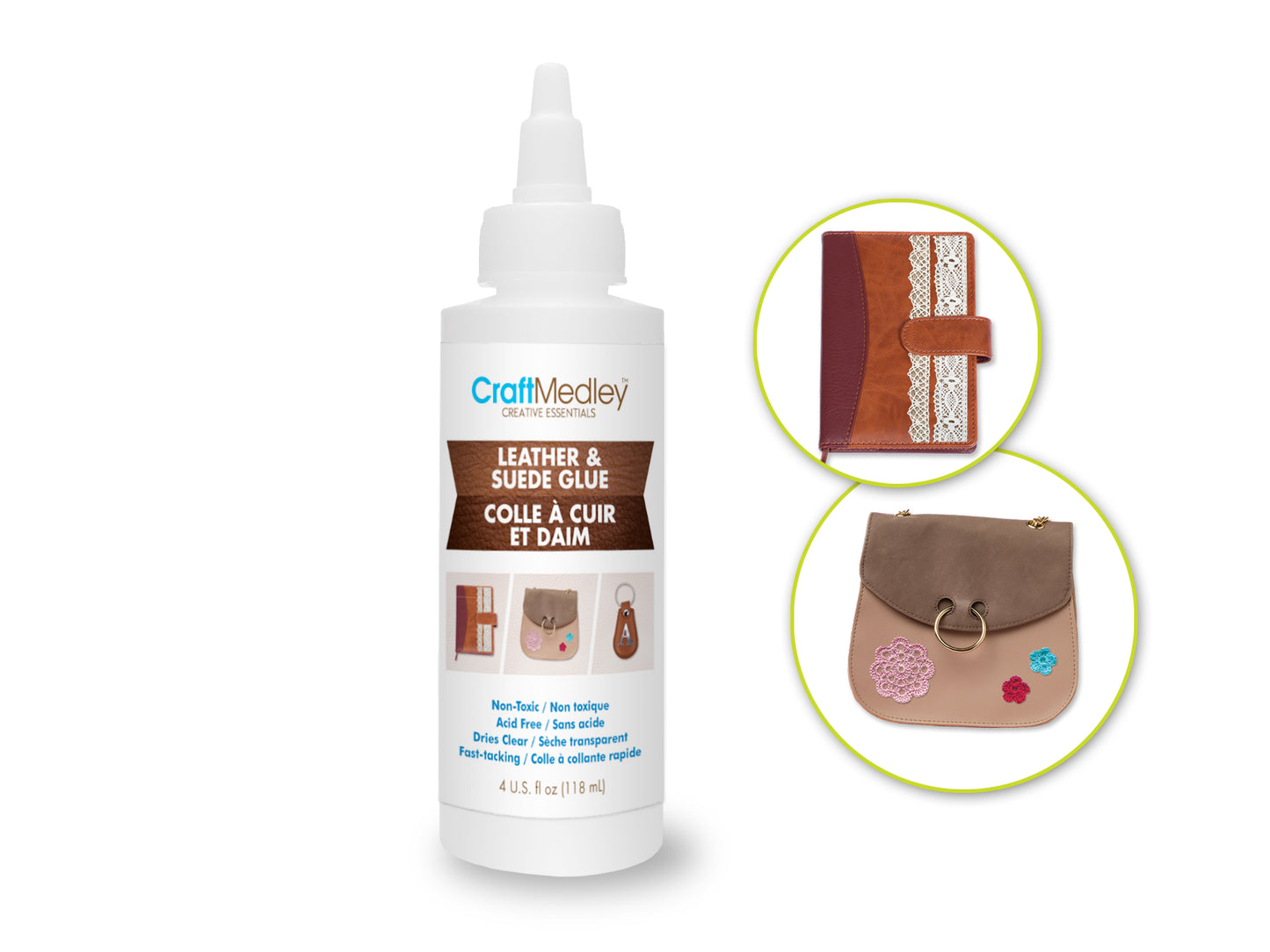 Craft Medley Glue: 4oz (110g) Leather & Suede Glue
