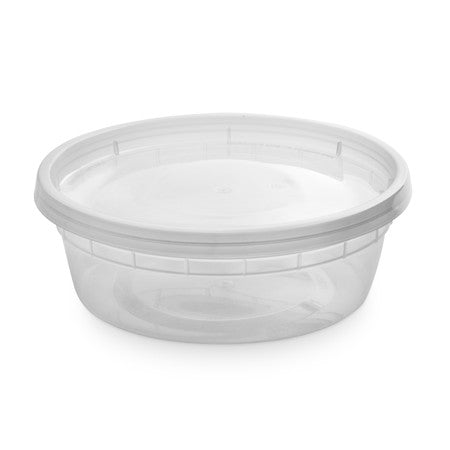 DELI ROUND LEAKPROOF 8oz PP CONTAINER w/LID 240/CS