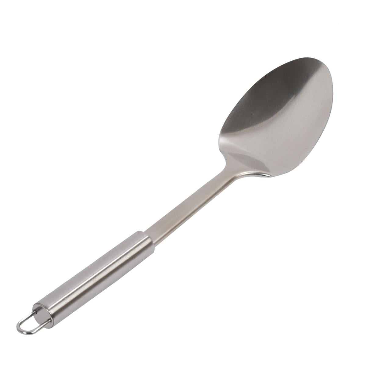 Luciano 12.5"L Solid Spoon, Stainless Steel, hangtag