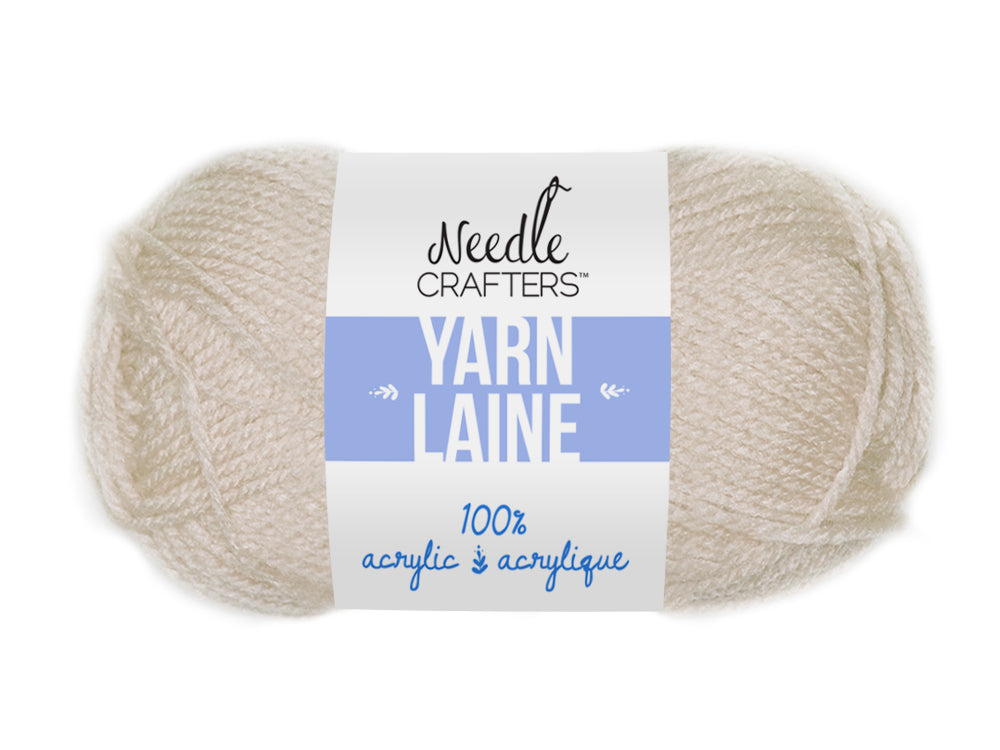 Needlecrafters: 50g Acrylic Yarn Standard Ball Dyed M) Ivory