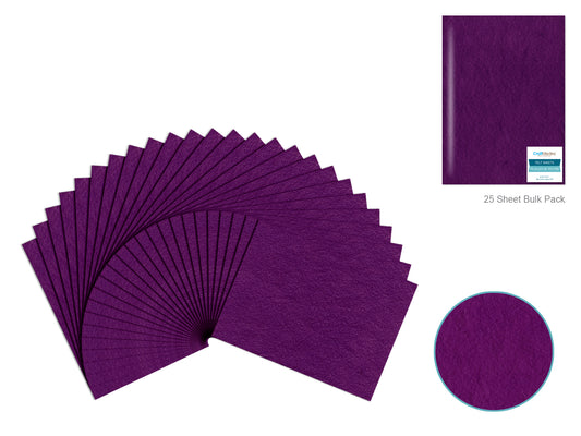 Felt Sheets: One 9"x12" Premium Bar-Coded X) Majestic Violet