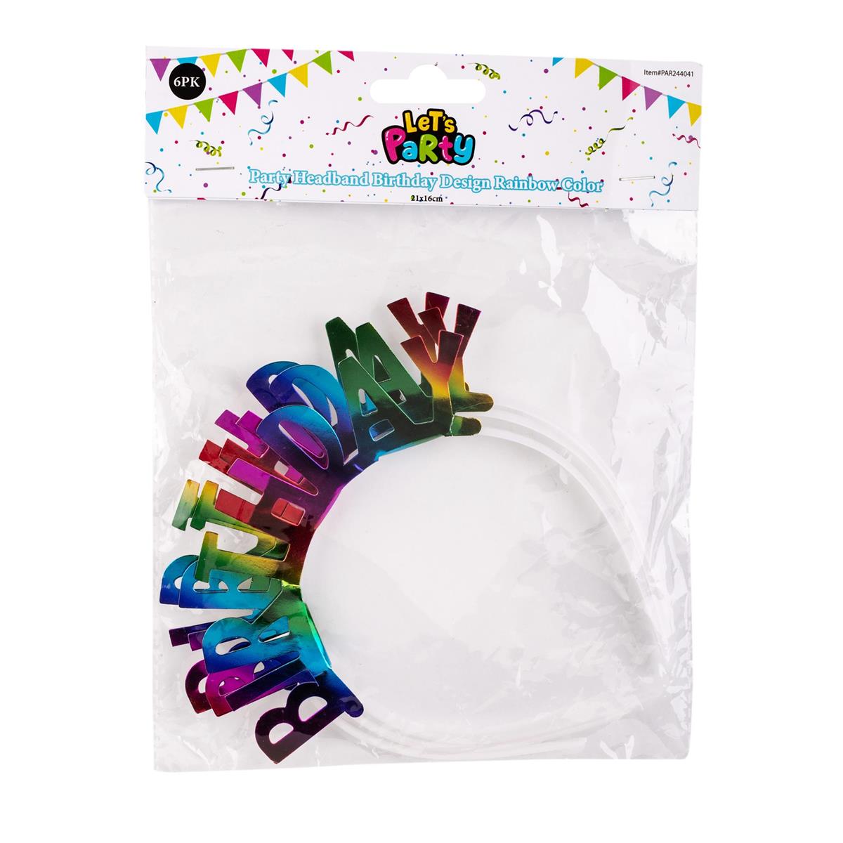 Let's Party, 4 Birthday Headband 21x16cm