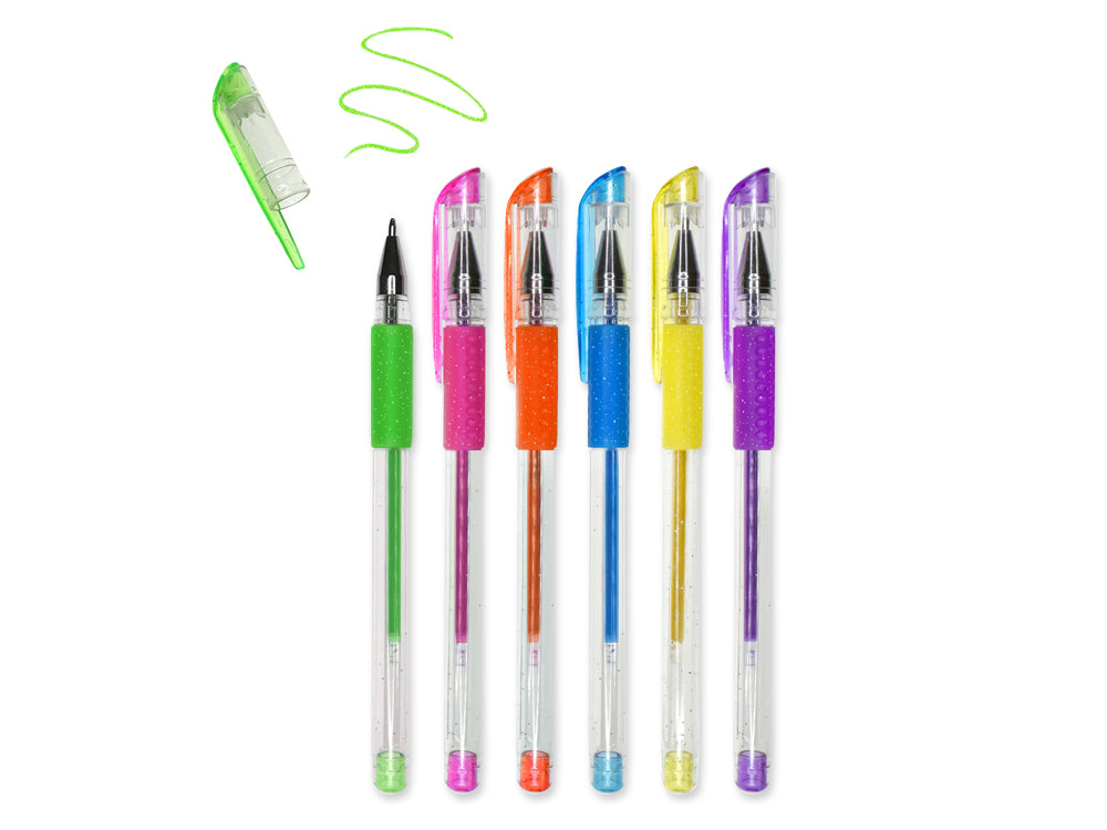 Color Factory Tool: Color-Flow Glitter Gel Pen 'Living In Color' Premium A) Brights