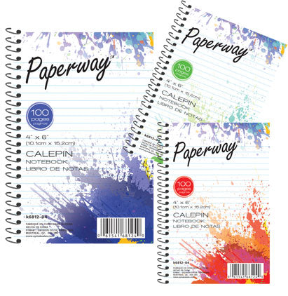 NOTEBOOK - 100 SIDE SPIRAL 10.1CM X 15.2CM