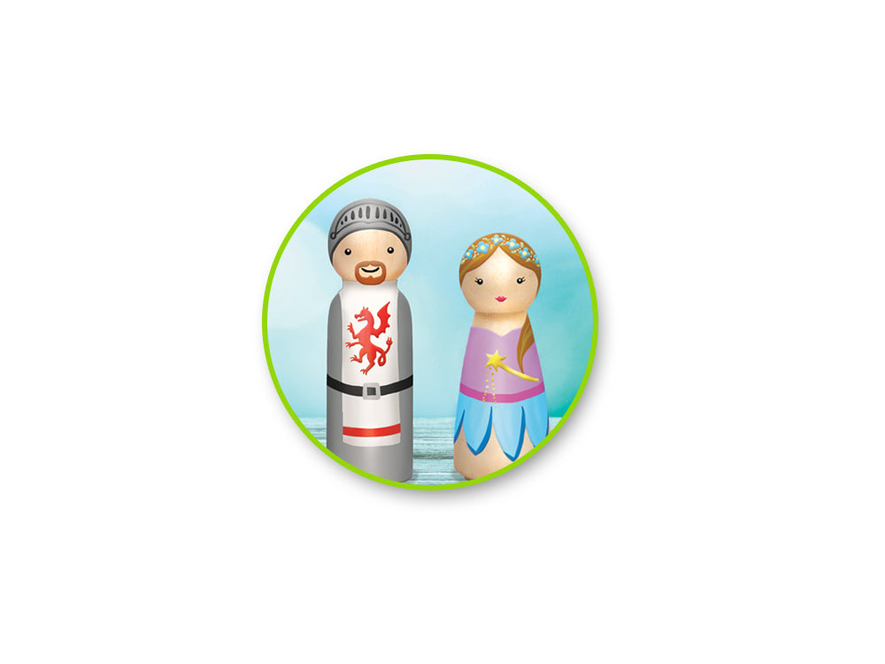 Craftwood: 3"x1" Doll Peg 2pc Natural A) Girl Doll