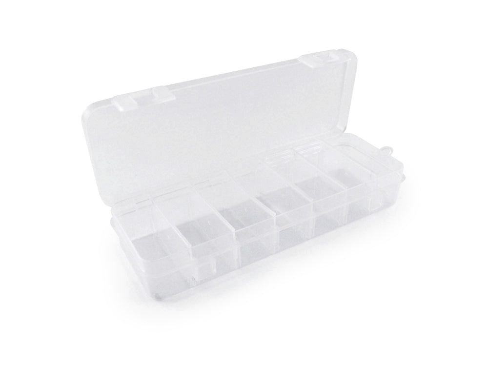 Craft/Bead Storage: 6.75"x2.25"x1 3/16" Organizer Box w/Lid+6 Dividers