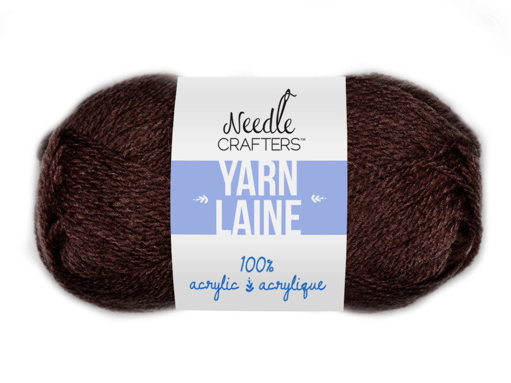 Needlecrafters: 50g Acrylic Yarn Standard Ball Dyed W) Dark Brown