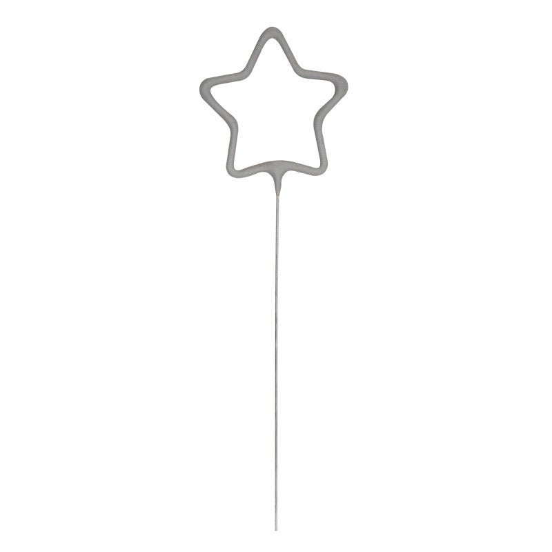 Star-Shaped Silver Sparkler  7"