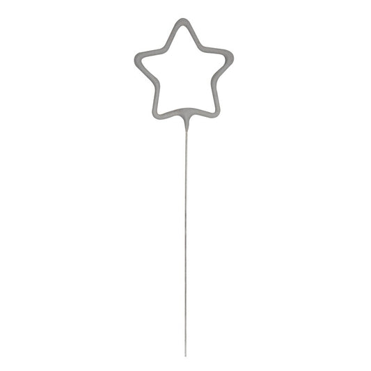 Star-Shaped Silver Sparkler  7"