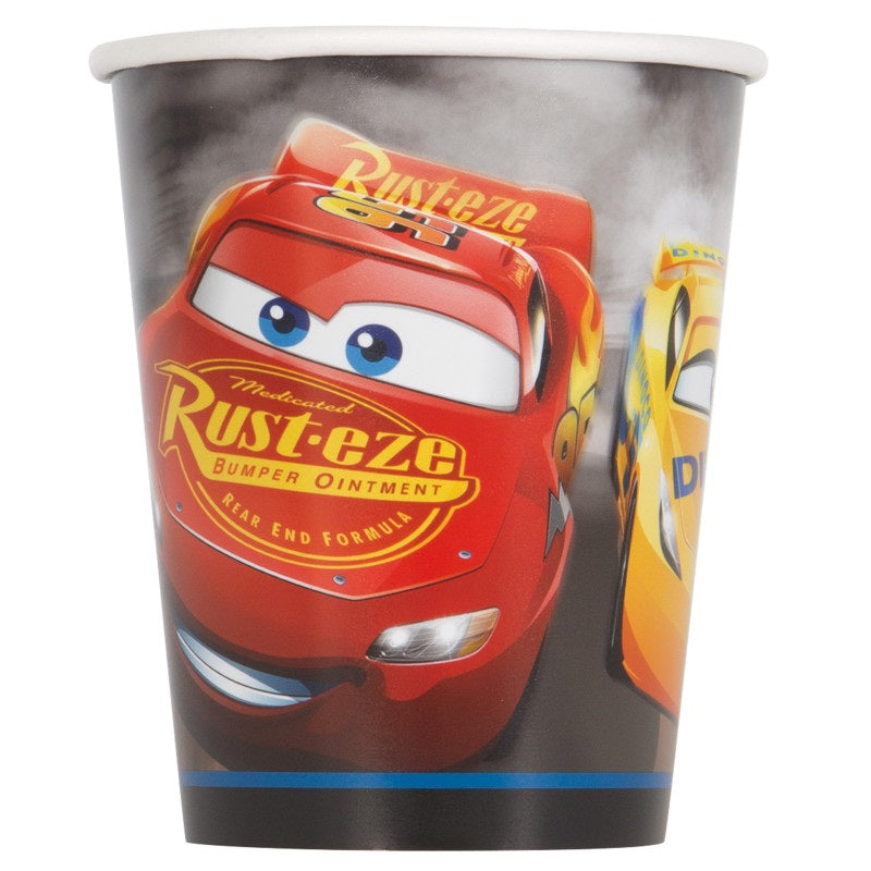 Disney Cars 3 Movie 9oz Paper Cups  8ct