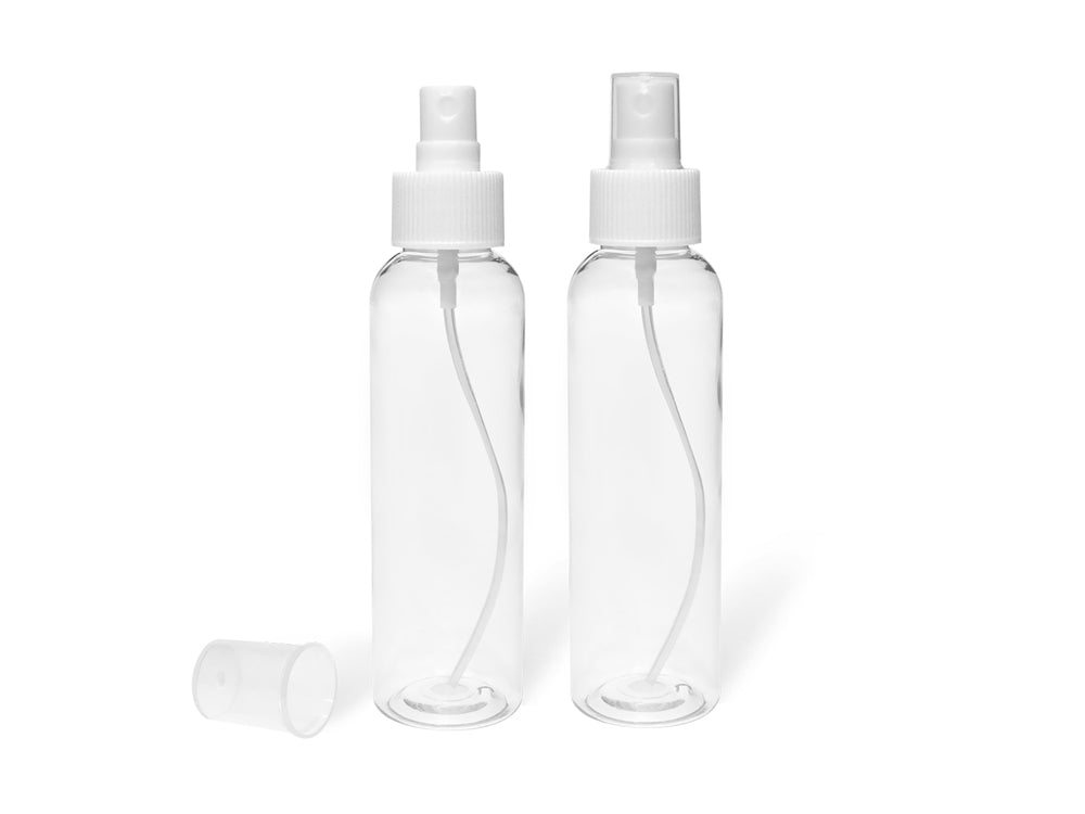 Plastic Bottles: 4oz Pump-Spray~ Refillable Screw-Top 2/pk
