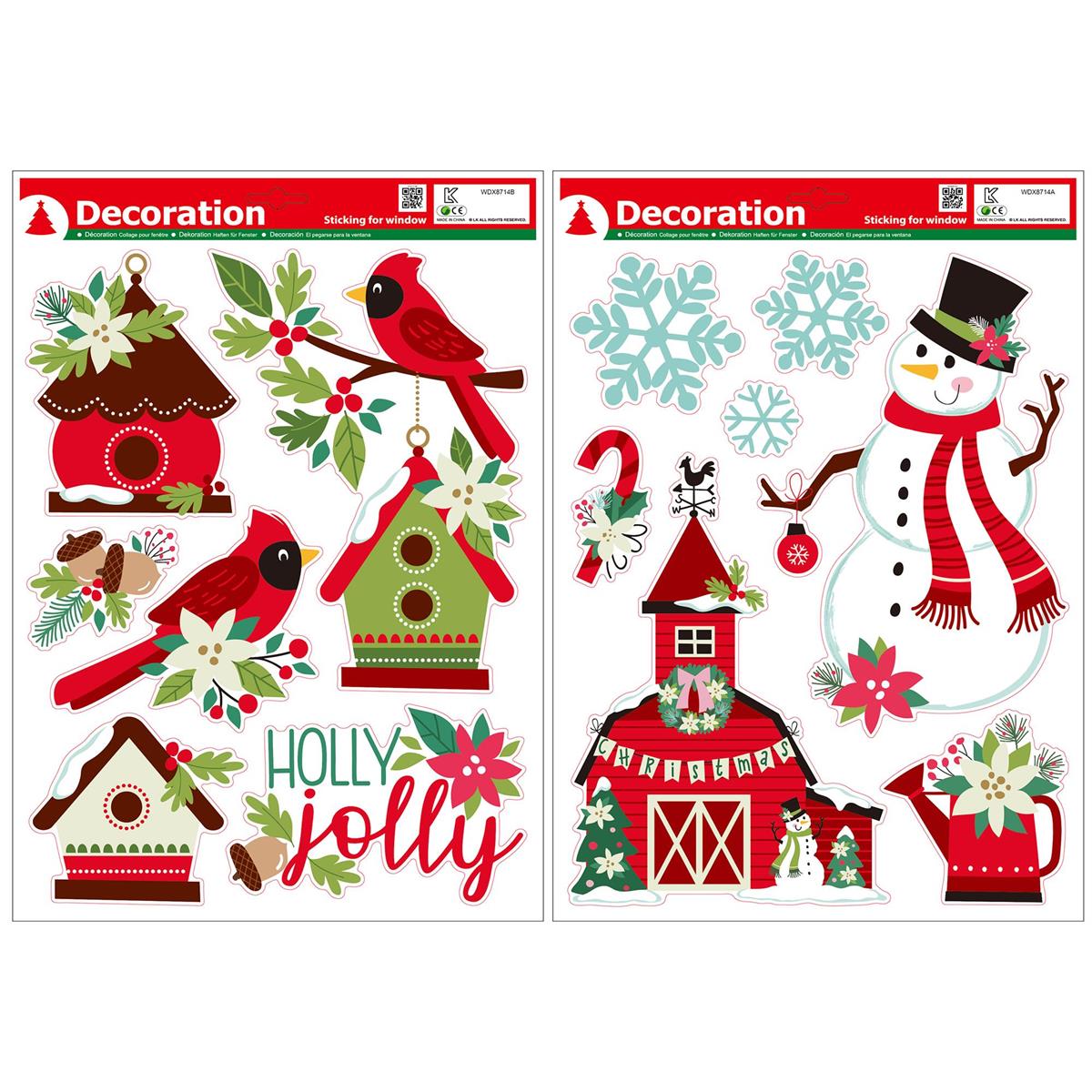 S.Secrets Xmas Window Clings, 2/s, header
