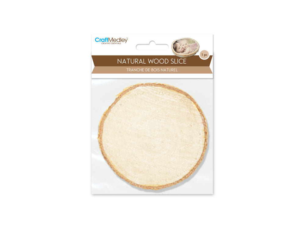 Craftwood: 9cm Natural Birch Slice 1.1cm(T)