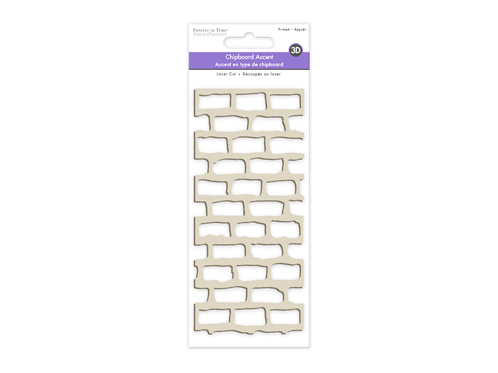Paper Craft Emb: Laser-Cut Primed Chipboard Accents A) Brick