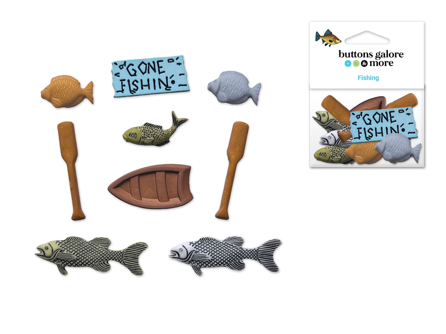 Buttons Galore & More: Craft & Sewing Novelty Buttons Asst 4000 Fishing