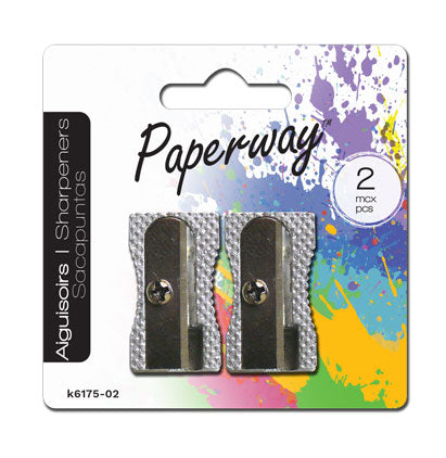 PENCIL SHARPENERS - 2PCS METAL, SINGLE