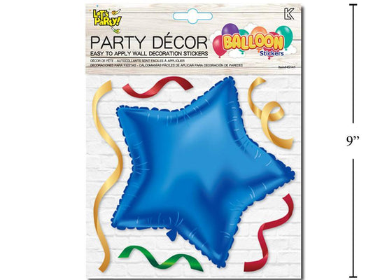 Let's Party, Balloon look, Wall Decor,  Blue Star