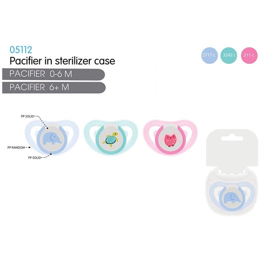 Tootsie Baby, Pacifier wCase, 3asst, hc
