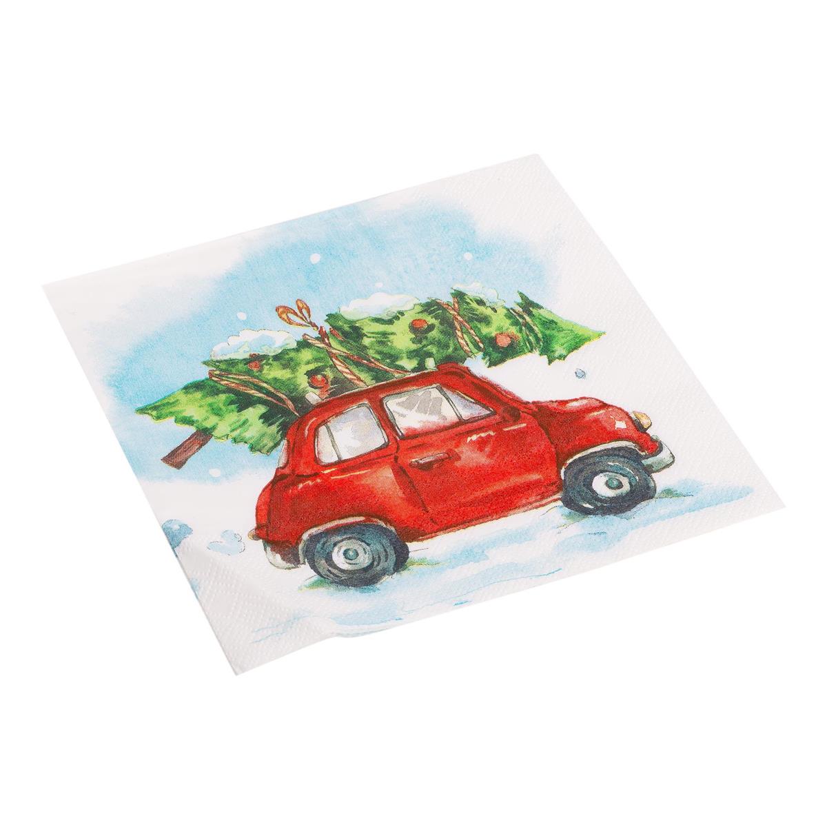 Xmas 20ct x2ply 13"x13" Luncheon Napkin, Polybag