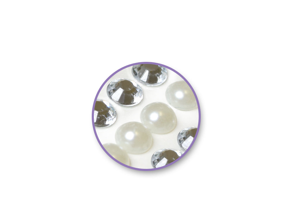 Paper Craft Sticker: 6mm Gem Lines 504pc Value-Pack H) Pearl