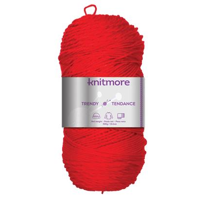 TRENDY KNITTING YARN-RED 300G/519yrds