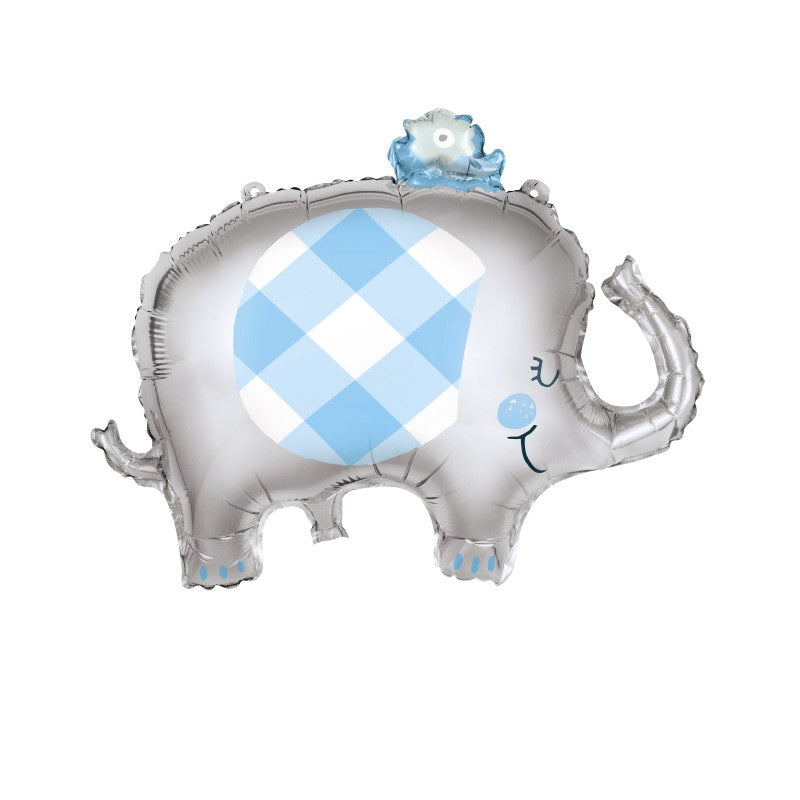 Helium filled - Blue Elephant Giant 17" Foil Balloon