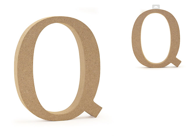 Wood Letters: 5 1/8" MDF Standing Q