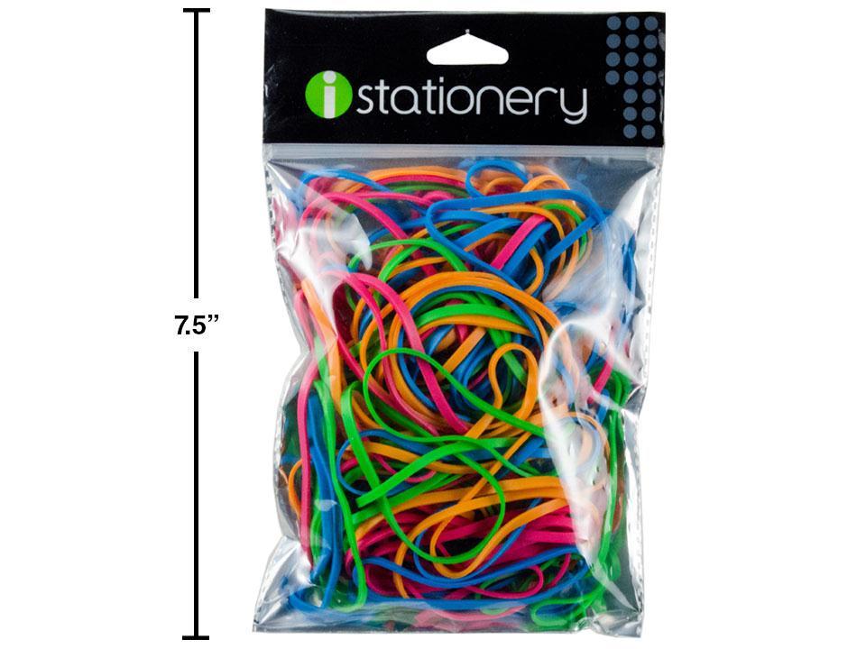 iStationery, #32 60g Rubber Bands, 4 Asst'd Colours, zip lock bag (CS)