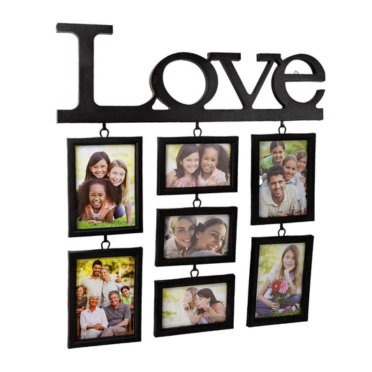 KG Love 7 Photos PP Collage Frame Black / 4-5x7" & 3-4x6"
