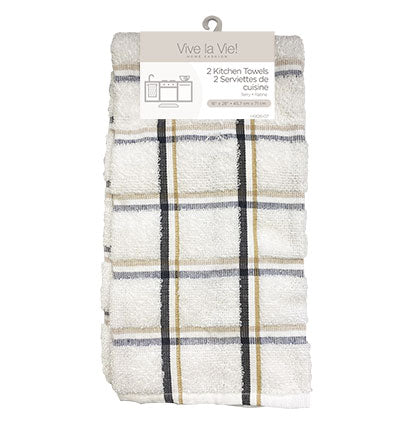 2PK STRIPE K/T-CHARCOAL 18X28