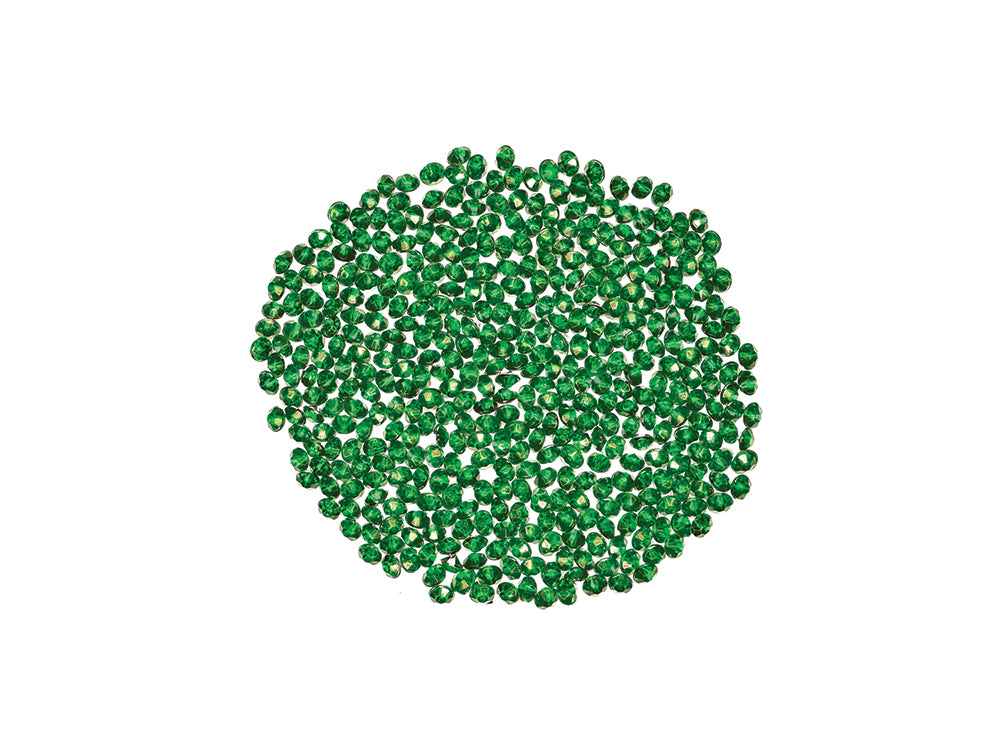 Craft Embell: 6mmx4.5mm Rhinestone Diamond 30g in Glass Jar w/Screw Cap E) Emerald