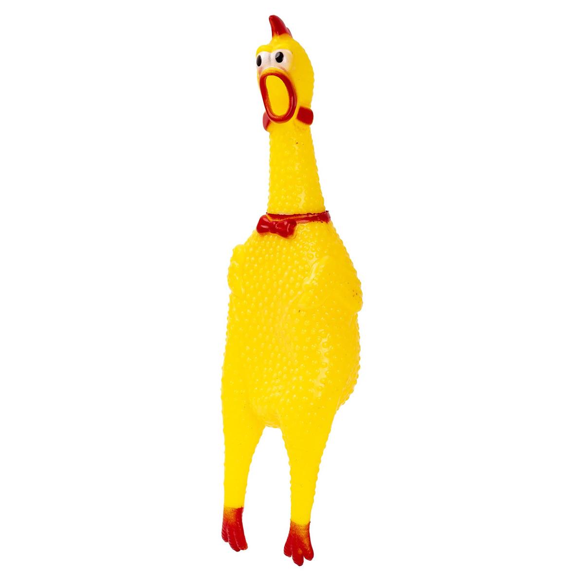 11.5" PAWS Screaming Chicken Pet Toy, Hang Tag