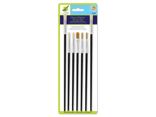 Artist Brush Set: Mixed Media x7 Acrylic Handle