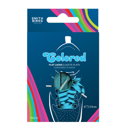 47" FLAT LACES-TURQUOISE (2PRS)
