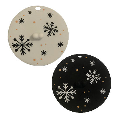 *SILICONE HOT PLATE-SNOWFLAKE -B/W