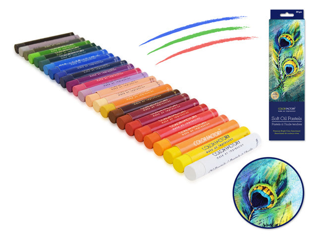 Color Factory: Soft Oil Pastels Brights Color Asstmnt x25