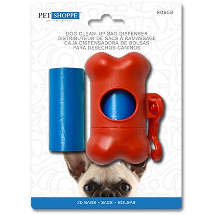 DOG CLEAN-UP BAG & DISPENSER 30 BAGS