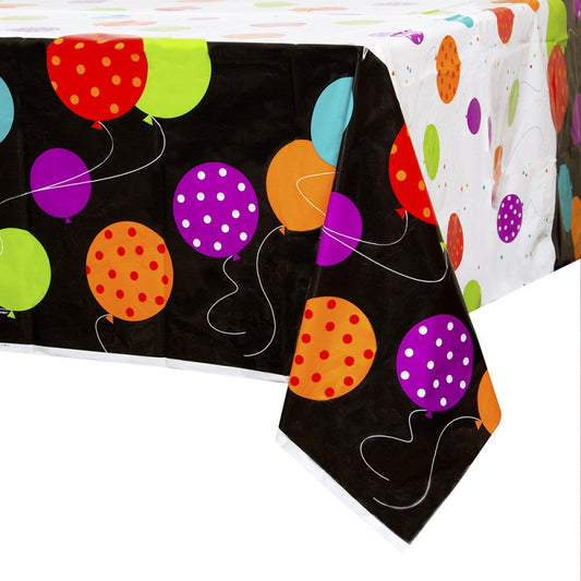 Birthday Cheer Rectangular Plastic Table Cover  54" x 84"