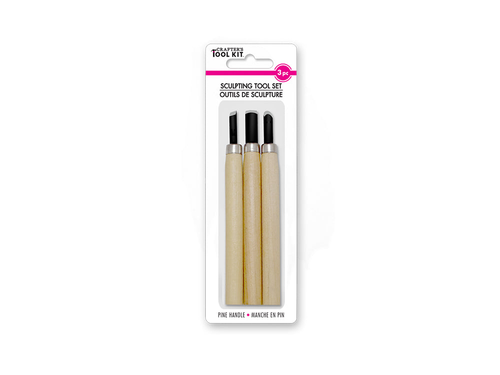 Crafter's Toolkit: Carving/Sculpting/Modelling Tool Set 3pc Asst B) Sculpt