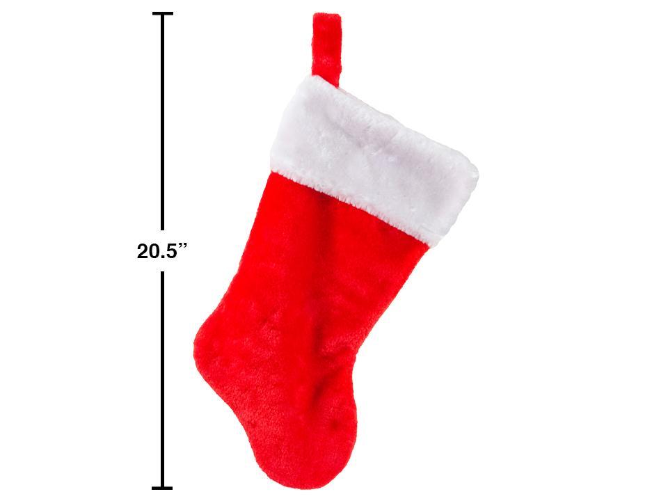 S.Secrets 18" Xmas Deluxe Plush Stocking-Red, col. hangtag