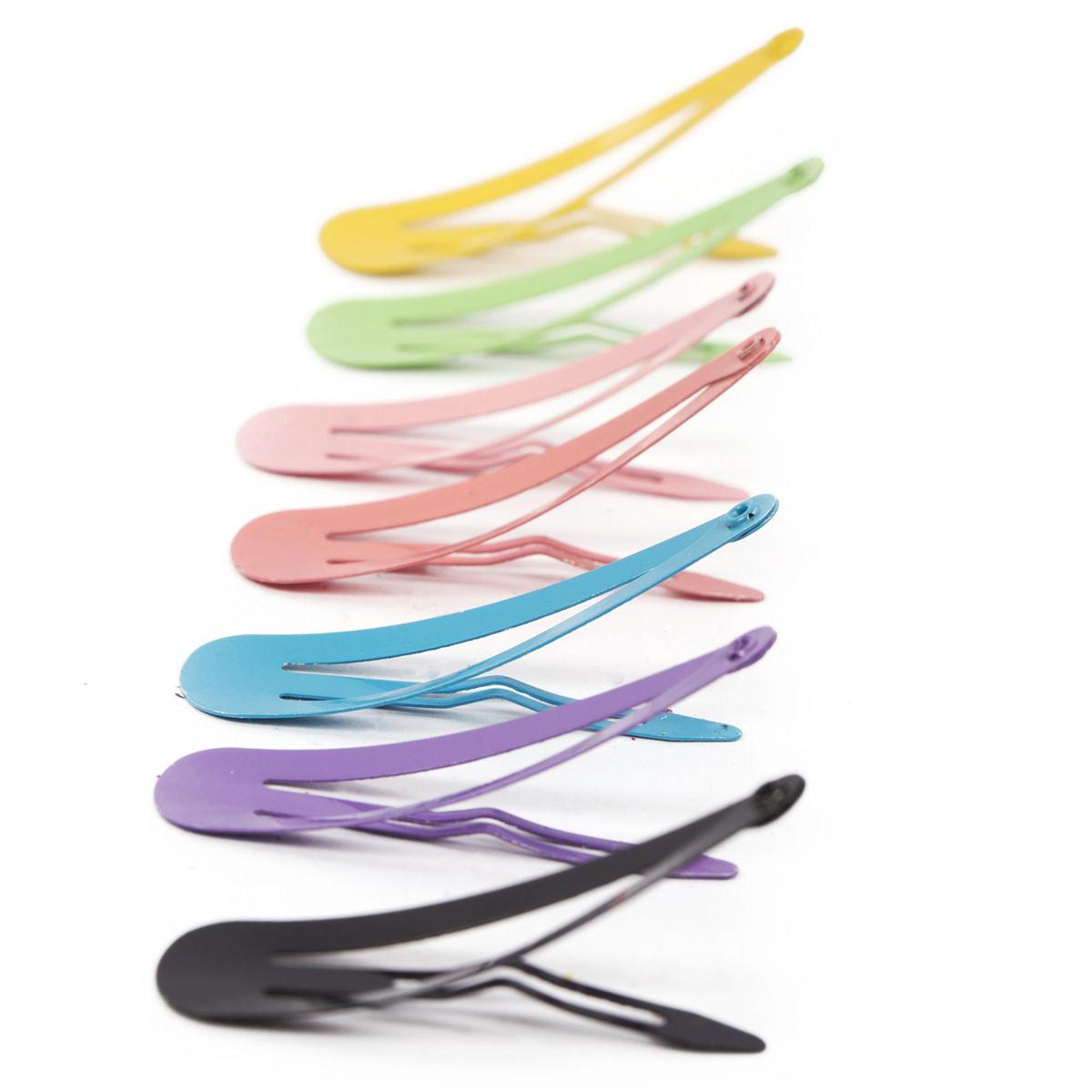 Stylin G, 14-PC Rainbow Enamel Snap Barrettes, h/c