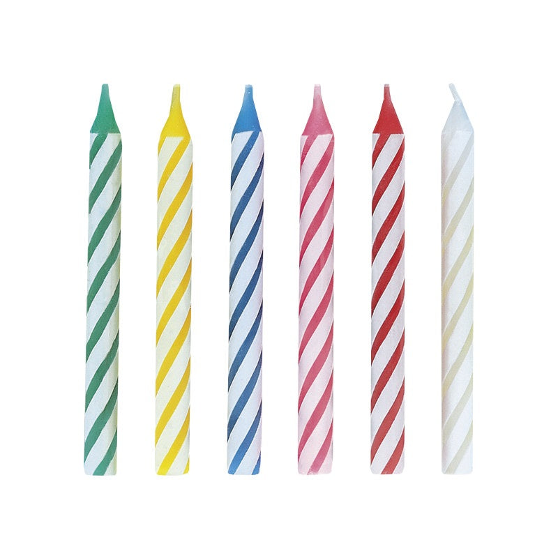 Multicolor Birthday Candles  24ct