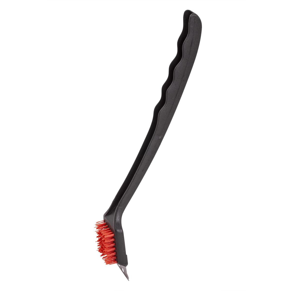 BBQ Nylon Grill Brush w/Scraper, 17", cht
