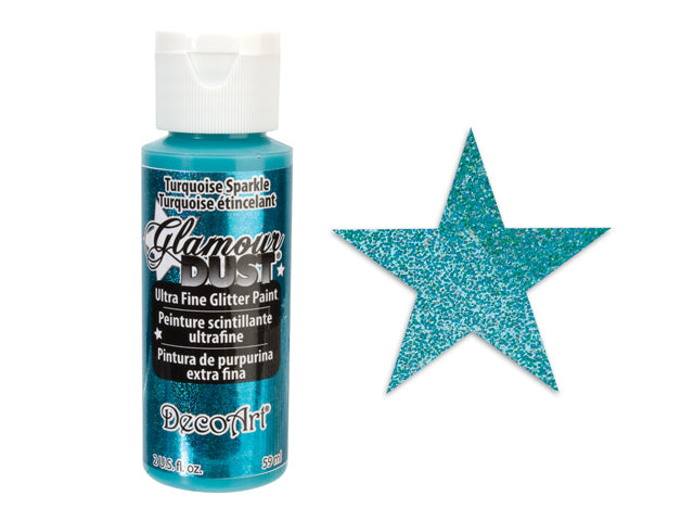 Glamour Dust Paint: 2oz Ultrafine Glitter Paint DGD01-DGD21 07 Turquoise Sparkle