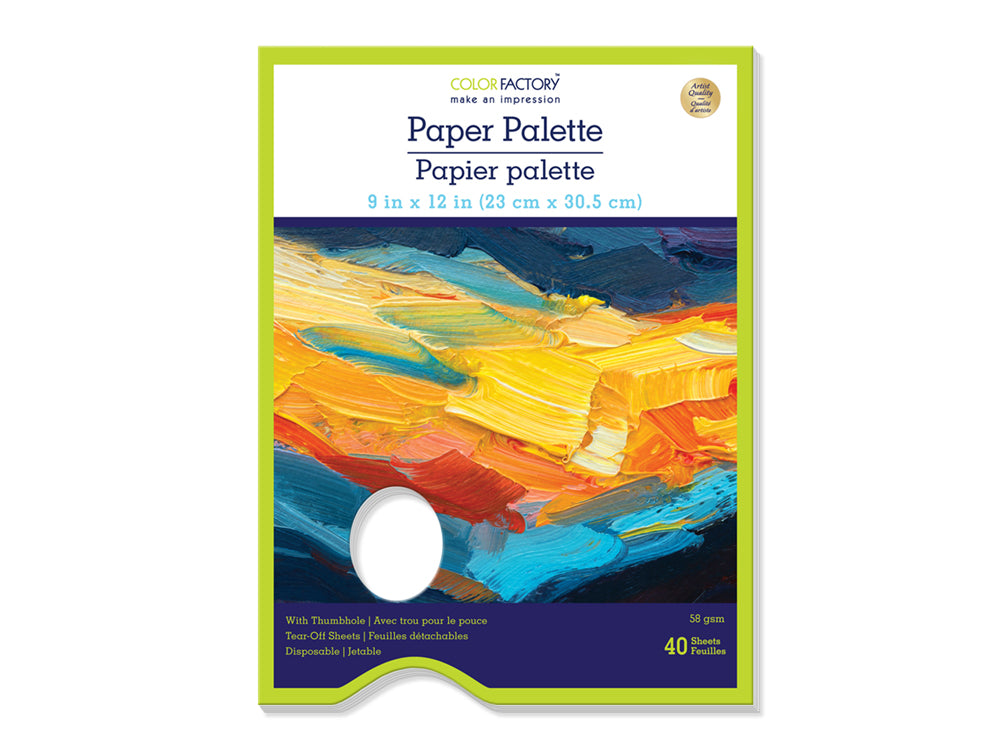 Color Factory: Paper Palette 9"x12" 40 Sheets w/Thumbhole 58gsm