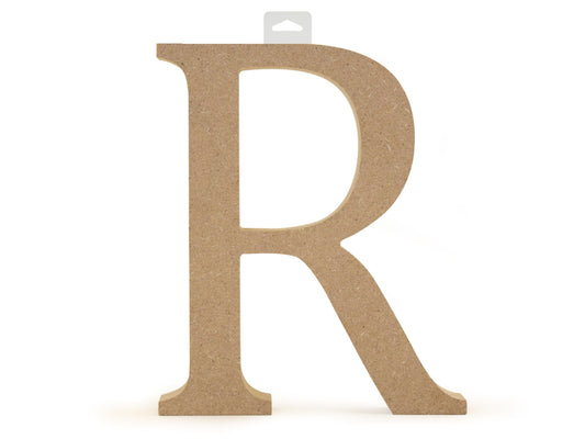 Wood Letters: 5 1/8" MDF Standing R