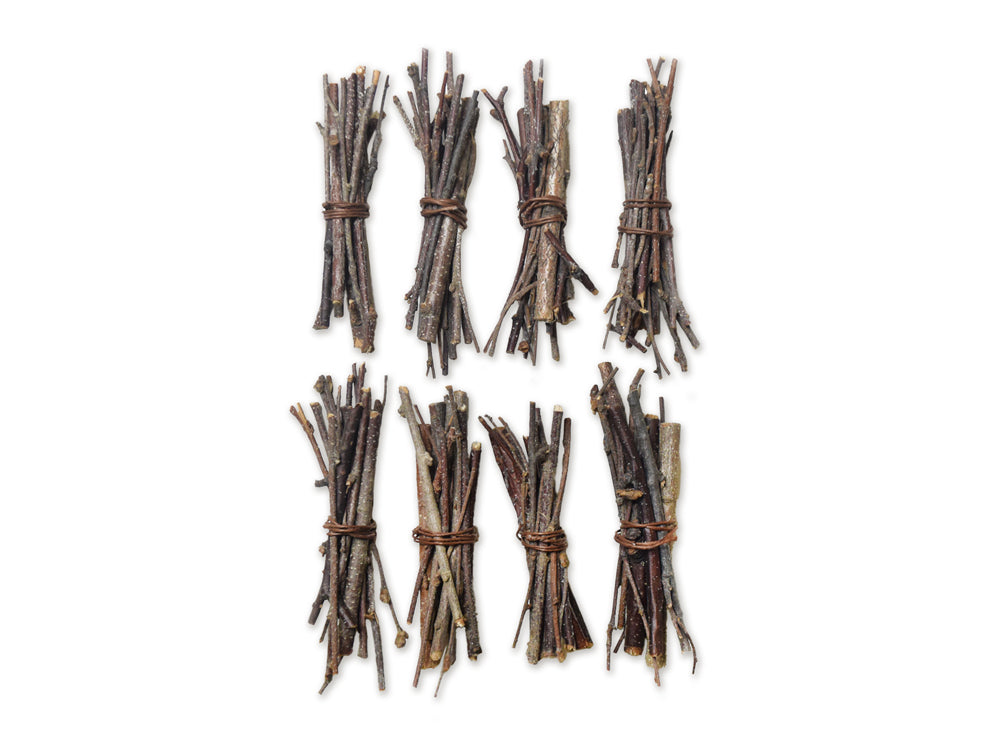Craft Decor Dried Naturals: 3" Mini Twig Bundles 8pc A) Natural