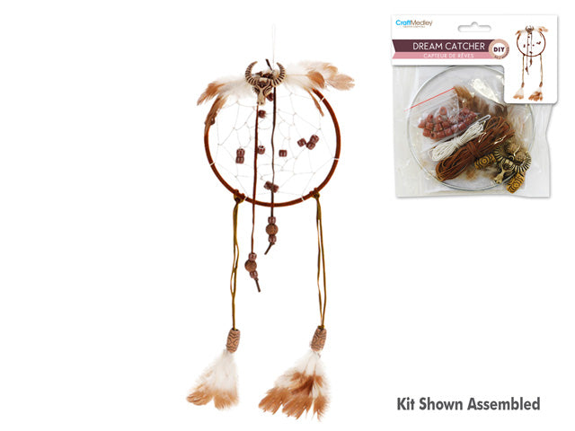 Craft Medley Kit: DIY 16.8"x4.8" Dream Catcher Kit C) Natural